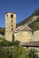 Fototapeta na wymiar Church of Sant Cristofor Baget, Girona province, Catalonia, Spain