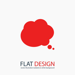 comic speech bubbles icon, vector illustration. Flat design style