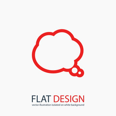 comic speech bubbles icon, vector illustration. Flat design style