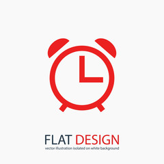 alarm clock  icon, vector illustration. Flat design style