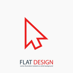  cursors icon, vector illustration. Flat design style 