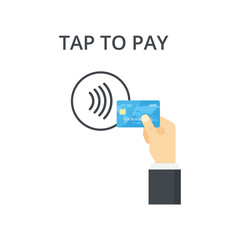 Contactless payment icon. Tap to pay concept - vector sign.