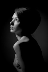 Elegant Black And White Female Portrait