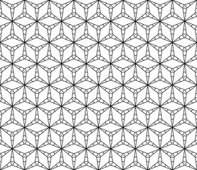 Vector monochrome seamless pattern, simple minimalist texture, subtle black & white abstract background. Illustration of contour triangular lattice, thin lines. Design for prints, textile, digital