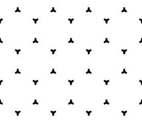 Simple geometric seamless texture, repeat monochrome pattern. Black small triangular shapes on white backdrop. Stylish modern background. Design element for prints, decoration, textile, wallpaper, web