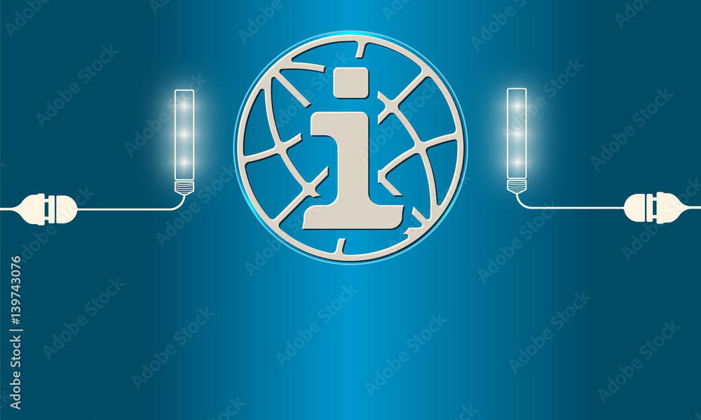 Poster vector objects and lights and info icon