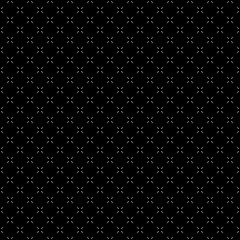 Vector minimalist seamless pattern, simple dark monochrome geometric texture. Diagonal thin lines, repeat tiles. Abstract minimalistic black & white background. Design for decor, digital, web, textile