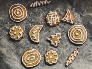 Cookies (gingerbread) in Glaze. Dessert