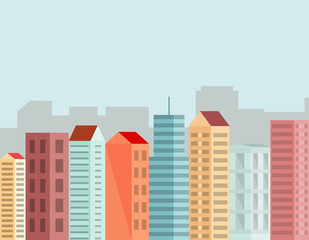 simple city illustration silhouette