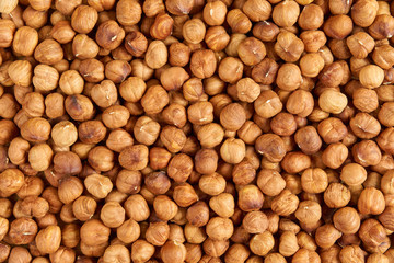 Many hazelnuts as a background