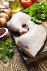 Raw chicken legs