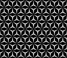 Vector seamless pattern, monochrome repeat triangular texture. Simple dark polygonal minimalist backdrop. Abstract endless background for tileable print. Design for prints, textile, digital, cover