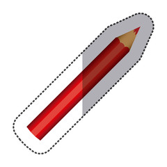 red pencil school icon, vector illustraction design image