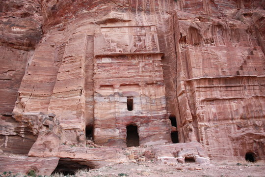 Palace grab in ancient Nabatean city of Petra, Jordan Middle East