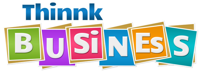 Think Business Colorful Squares Text 