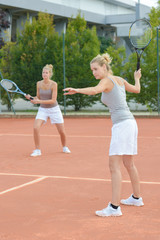 Female tennis game