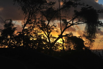 Naklejka premium por do sol