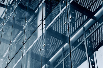 Architecture Background. Glass facade system