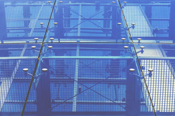 Architecture Background. Glass facade system