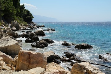 Fototapeta na wymiar View of Adriatic sea in Croatia