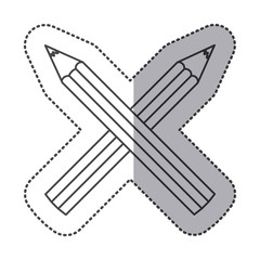 silhouette pencils color icon, vector illustraction design image