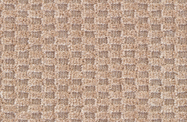 Fototapeta premium Seamless relief textile texture, brown small squares
