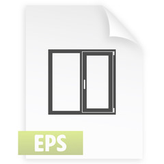 Flat paper cut style icon of modern window