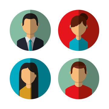 group person avatars characters vector illustration design