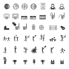 Fototapeta premium Basketball Icons