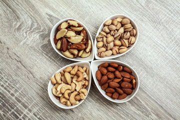 Mixed Nuts in a Tear-shaped bowls
