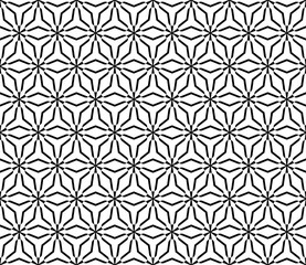 Vector seamless pattern, simple black & white ornamental background. Fashionable design, modern stylish abstract texture. Monochrome template for prints, decoration, textile, fabric, digital, clothes