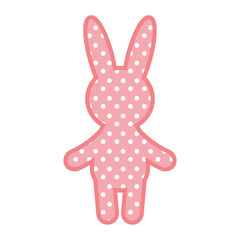 cute rabbit character icon vector illustration design