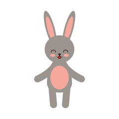 cute rabbit character icon vector illustration design
