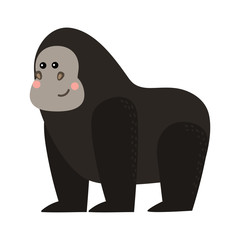 Gorila monkey rare animal vector.
