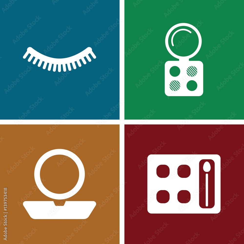 Poster set of 4 make filled icons