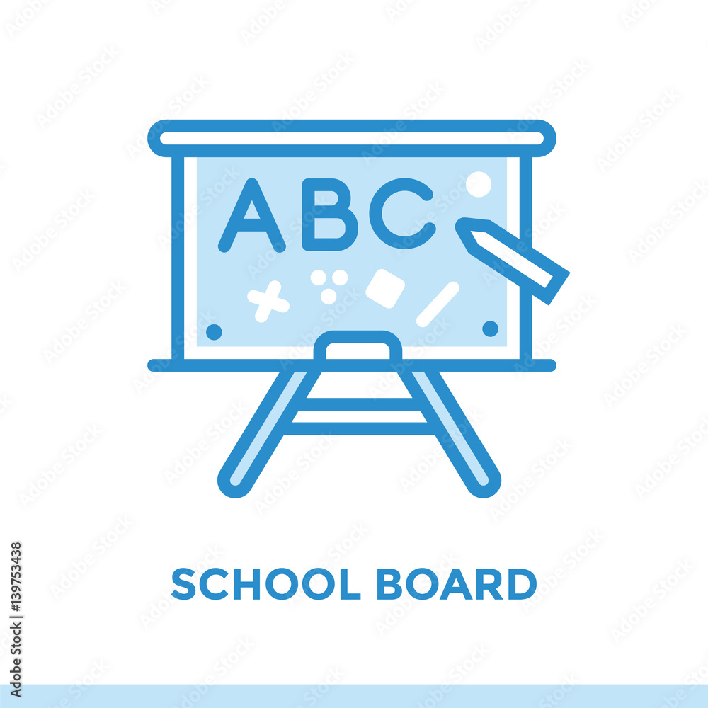 Poster vector collection of line icons for back to school. high quality icons suitable for mobile apps, web