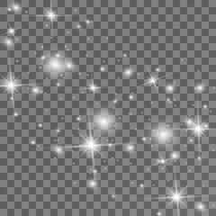 Glow light effect. Vector illustration. Christmas flash Concept.