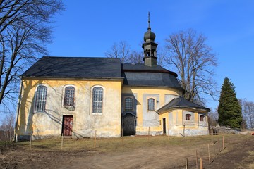 Fototapeta na wymiar Look at the church in the Czech Republic