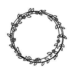 Decorative floral crown icon vector illustration design