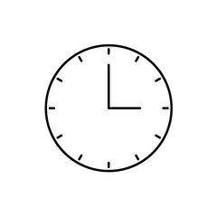 clock icon on white background