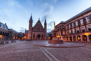 Binnenhof square, government buildings in Hague (Den Haag), South Holland, Netherlands
