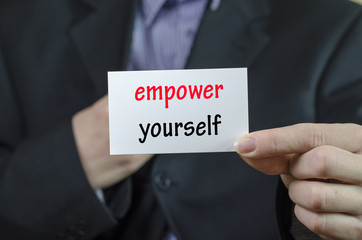 Empower yourself text concept