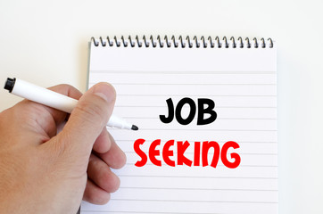 Job seeking text concept