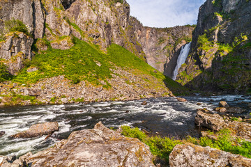 Voringfossen, the highest waterfall in Norway, Hordaland