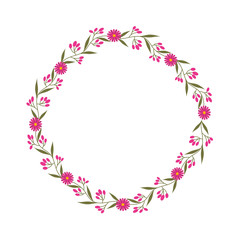 Decorative floral crown icon vector illustration design