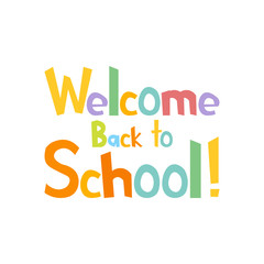 Welcome back to school funny letters vector illustration
