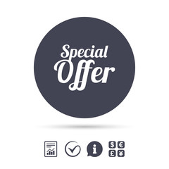 Special offer sign icon. Sale symbol.