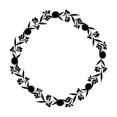 Decorative floral crown icon vector illustration design