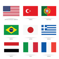 flag most popular set in color illustration © dramaj
