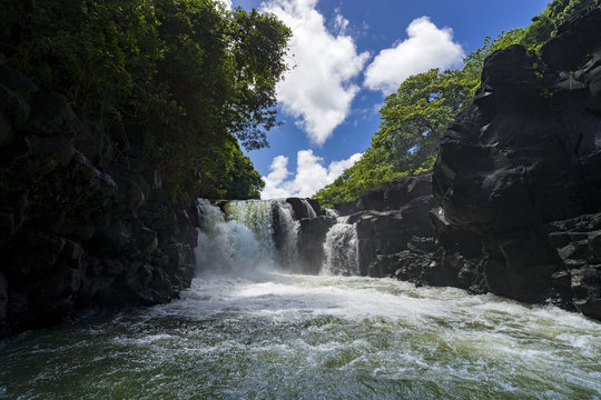 Waterfall on Iland Ile aux Cerfs